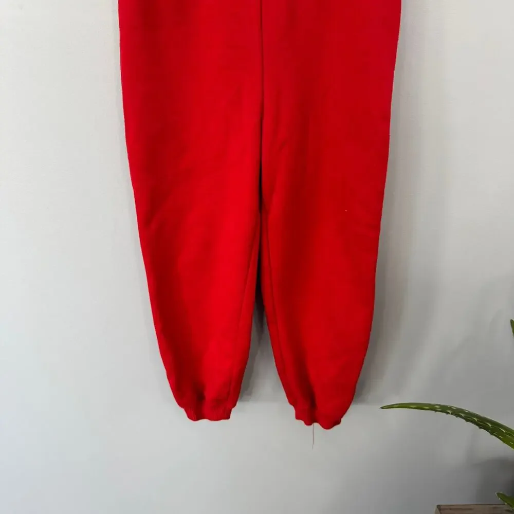 Vintage Espirit Kids Pull On Jumper Red w/ Bear Jumpsuit Approx Child's Size 6